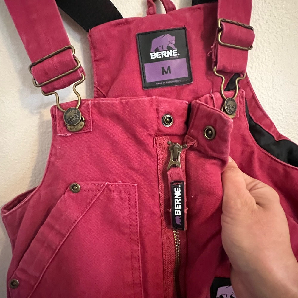Heavy duty girls snow bibs.